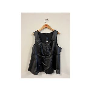 Torrid Pleather Flare Top Size 1